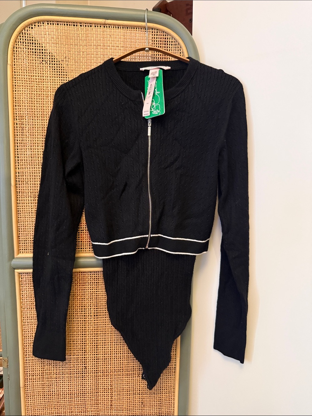Victoria’s Secret Soft Knit Twinset | Bodysuit + Zip Cardigan | NWT | Size M